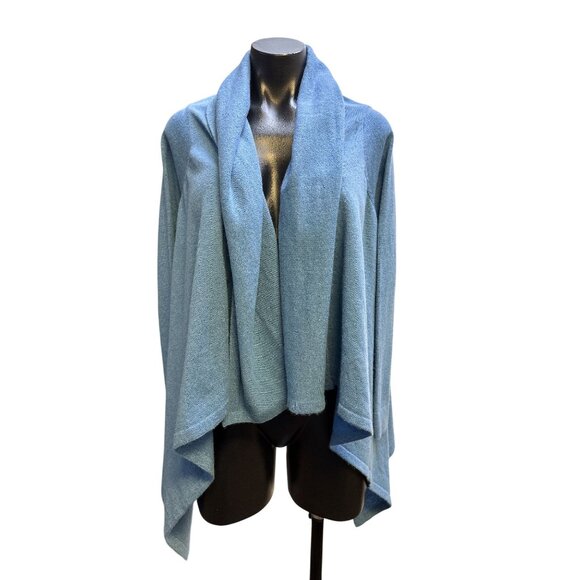 NWT Portolano Blue Cashmere Open Front Drape Cardigan Size S - Picture 1 of 6